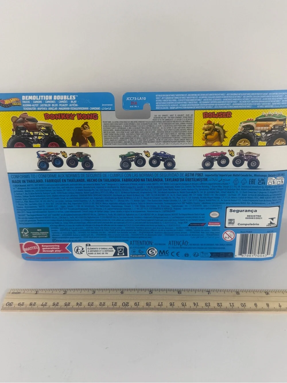 Hot Wheels Monster Trucks Demolition Doubles Donkey Kong and Bowser. New